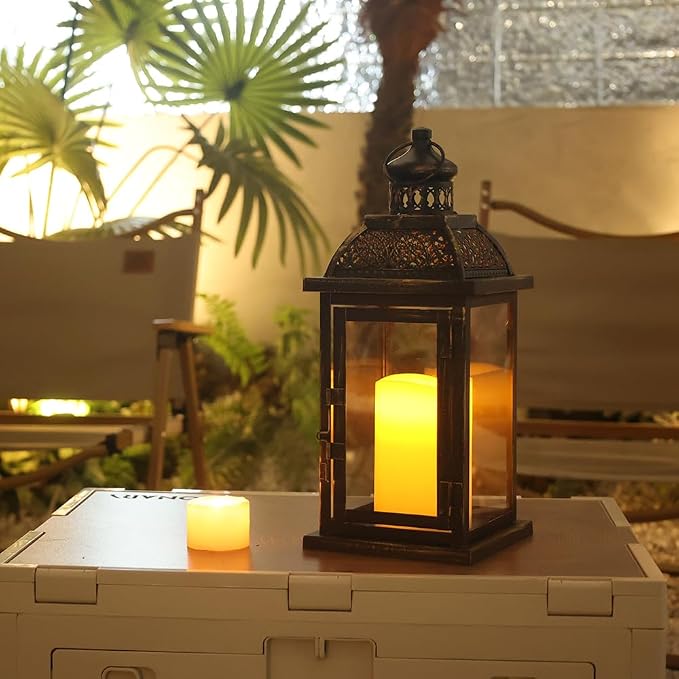 NEEDOMO Large Candle Lanterns Decorative Indoor, 14.4" Outdoor Lantern - Image 7