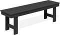 SERWALL 2-Person Outdoor Bench Backless, HDPE Outdoor Benches Weatherproof by SERWALL