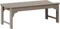 WO Home Furniture Outdoor 46" Backless HDPE Adirondack Bench, Poly Lumber Seat by WOHomeFurniture