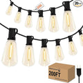 GHUSTAR 200FT LED Outdoor String Llights – Patio Lights Outdoor Waterproof by GHUSTAR