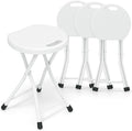 GYMAX Folding Stool, 18in Portable Collapsible Bar Stool by GYMAX
