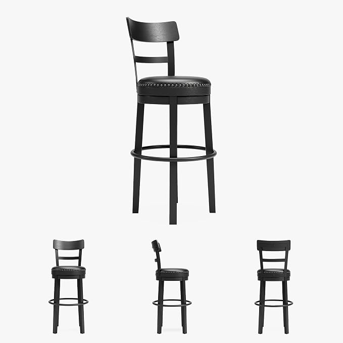 Signature Design by Ashley Valebeck Tall Upholstered Swivel Bar Stool - Image 7