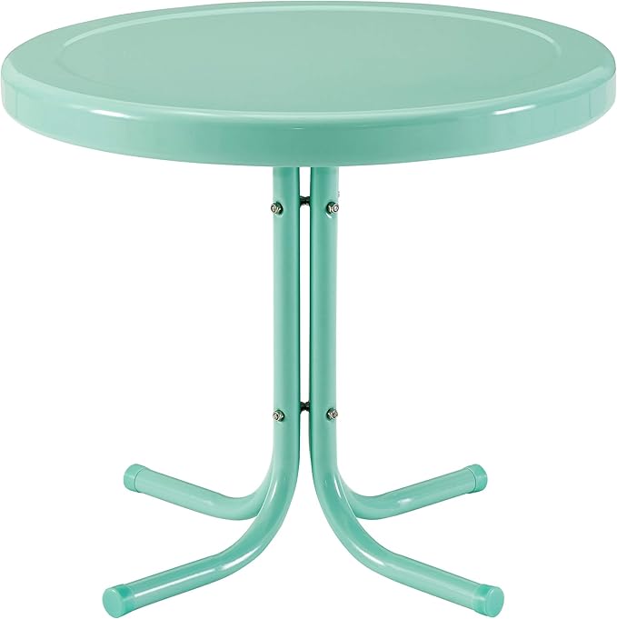 Crosley Furniture Griffith Weather Resistant Retro Metal Outdoor Side Table by CrosleyFurniture
