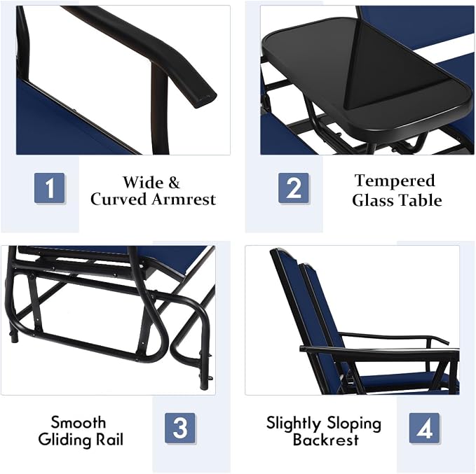 Giantex Outdoor Glider, Rocking Chair - Image 7
