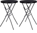 Cocktail Table 28in Folding Round High Top Indoor Outdoor by Home