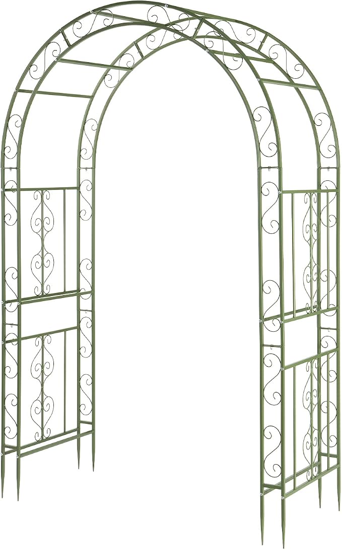 Outvita Garden Arch Arbor, Heavy Duty Metal Arbour Archway, Decorative Frame by Outvita