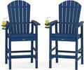 VINGLI Tall Adirondack Chairs Set of 2, All-Weather Plastic Adirondack Chair by VINGLI