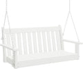 COSTAELM Paradise Outdoor Patio HDPE Hanging Front Porch Swing Bench by Costaelm