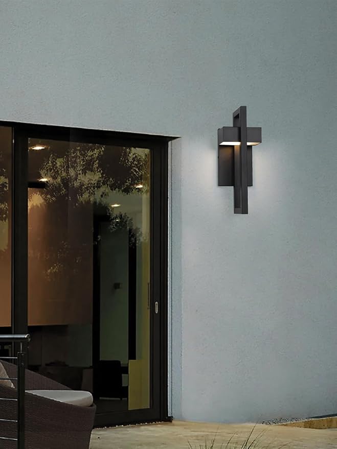 LamQee Outdoor Wall Lights Modern Exterior Lighting Fixtures, 3000K Integrated - Image 8