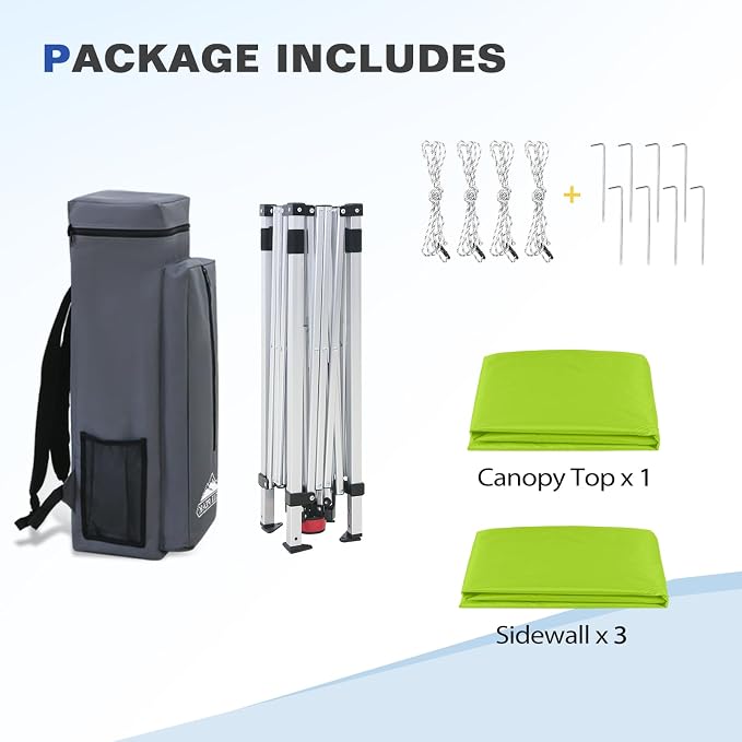 EAGLE PEAK Day Tripper 8x8 Aluminum Super-Lightweight Slant Leg Pop Up Canopy - Image 9