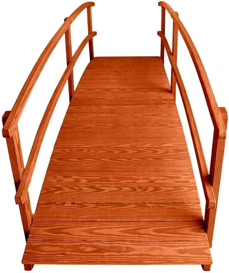 10 FT Cedar Amish Made Garden Bridge - Image 4