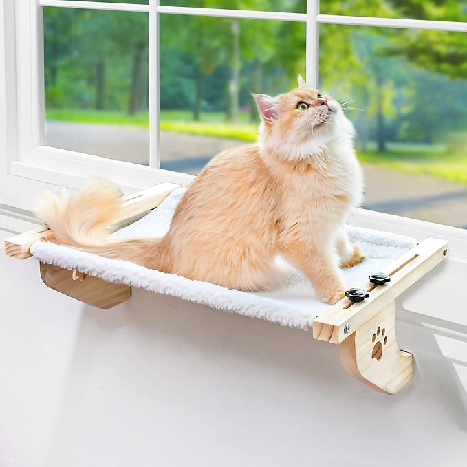 AMOSIJOY Cat Sill Window Perch Sturdy Cat Hammock Window Seat by AMOSIJOY