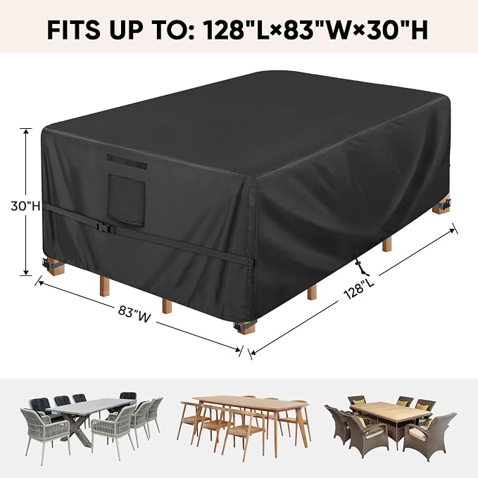BALEINE Patio Furniture Covers, Outdoor Furniture Covers Waterproof, Heavy Duty - Image 2