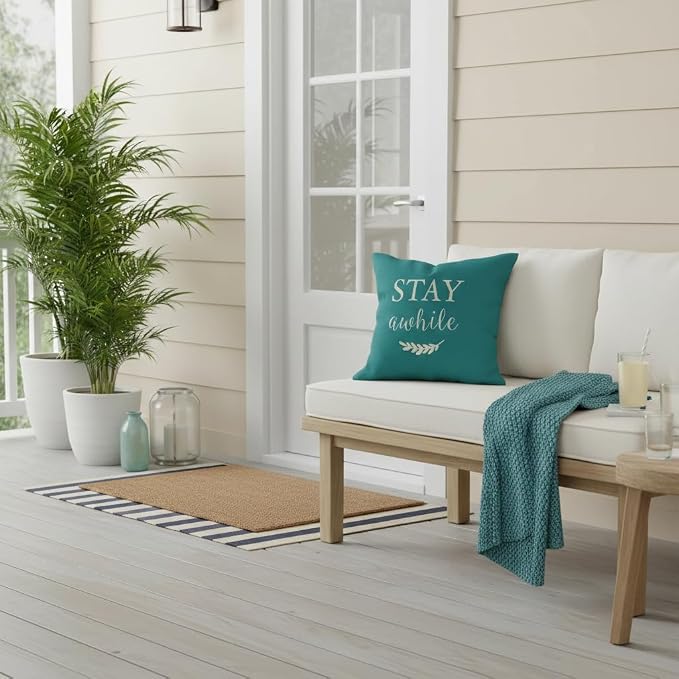 PANDICORN Welcome to Our Porch Stay Awhile Outdoor Decorative Throw Pillow - Image 6