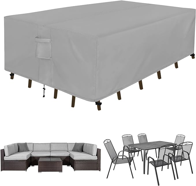 Easy-Going Rectangle Patio Furniture Cover Waterproof Outdoor Dining Table and by Easy-Going