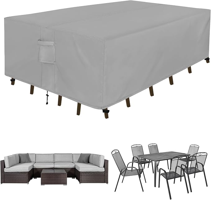 Easy-Going Rectangle Patio Furniture Cover Waterproof Outdoor Dining Table and by Easy-Going