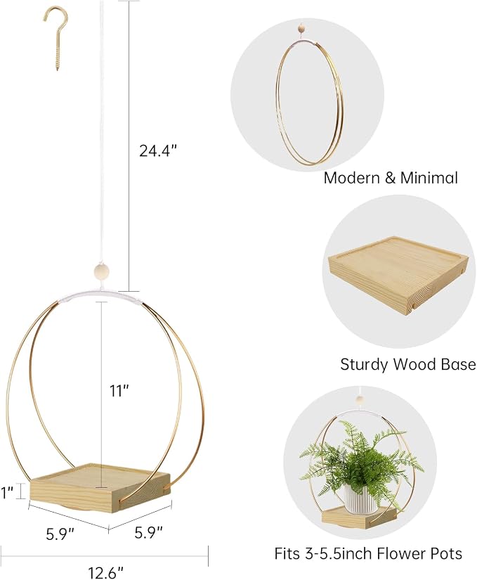 Hanging Planter for Indoor Plants, Plant Hanger - Image 4