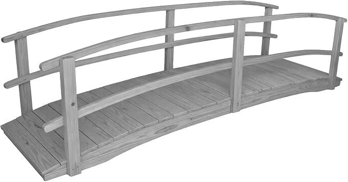 12 FT Grey Amish Made Garden Bridge by Unknown