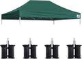 Eurmax USA Pop Up Canopy Top Gazebo Tent Cover Replacement Top Only, Bonus 4PC by Eurmax