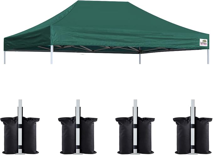 Eurmax USA Pop Up Canopy Top Gazebo Tent Cover Replacement Top Only, Bonus 4PC by Eurmax