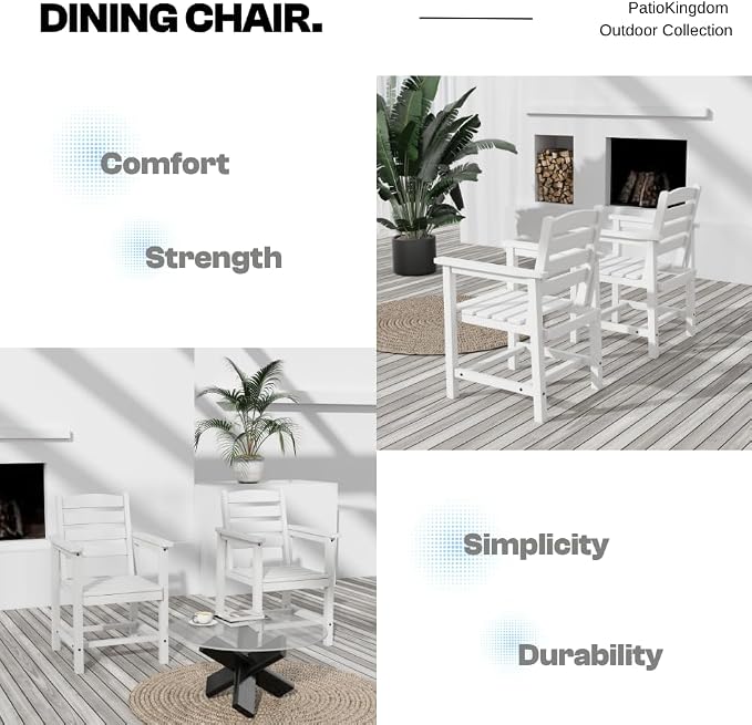 Outdoor HDPE Dining Set 5 Pieces, Patio Table - Image 5