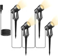 Svater 4 Pack Landscape Lighting Low Voltage, Outdoor Spotlights by Svater