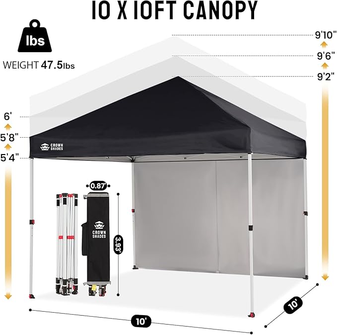 CROWN SHADES 10X10 Comercial Instant Canopy Pop Up Tent - Image 2