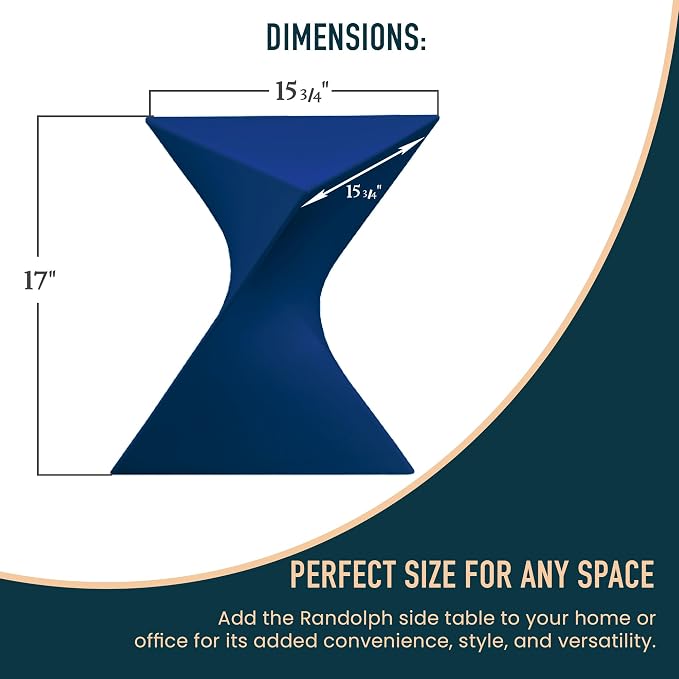 LeisureMod 15.75" Navy Blue Stackable Side Table - Image 3