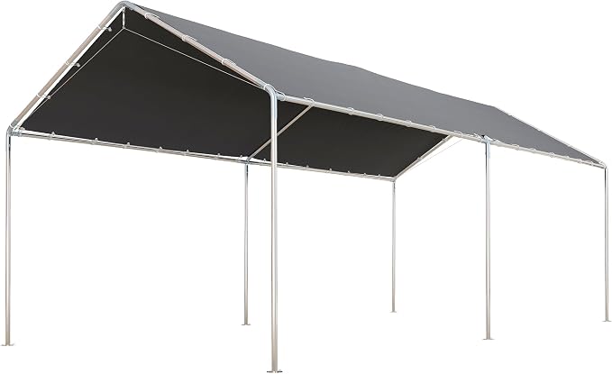Outsunny 10'x20' Carport Outdoor Heavy Duty Party Tent Galvanized Car Canopy by Outsunny