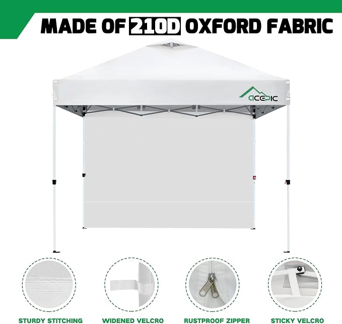 Canopy Sidewalls for 10x10 Pop Up Canopy Frame, Waterproof UV Protection - Image 7