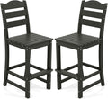 Giantex Outdoor HDPE Bar Stool, Patio Tall Bar Chair by Giantex