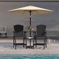 Black HDPE Tall Adirondack Chair Set of 2 by PatioKingdom