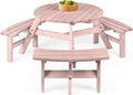 Best Choice Products 6-Person Circular Outdoor Wooden Picnic Table by BestChoiceProducts