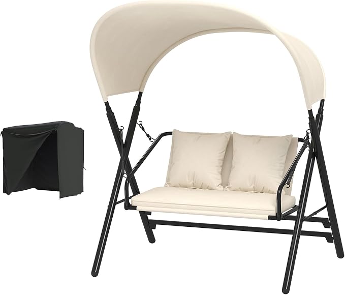 AECOJOY 2 Seat Outdoor Patio Swing Chair by AECOJOY