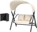 AECOJOY 2 Seat Outdoor Patio Swing Chair by AECOJOY