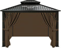 slashome 12'x12' Gazebo Curtains Outdoor Waterproof, Sidewalls by SLASHOME