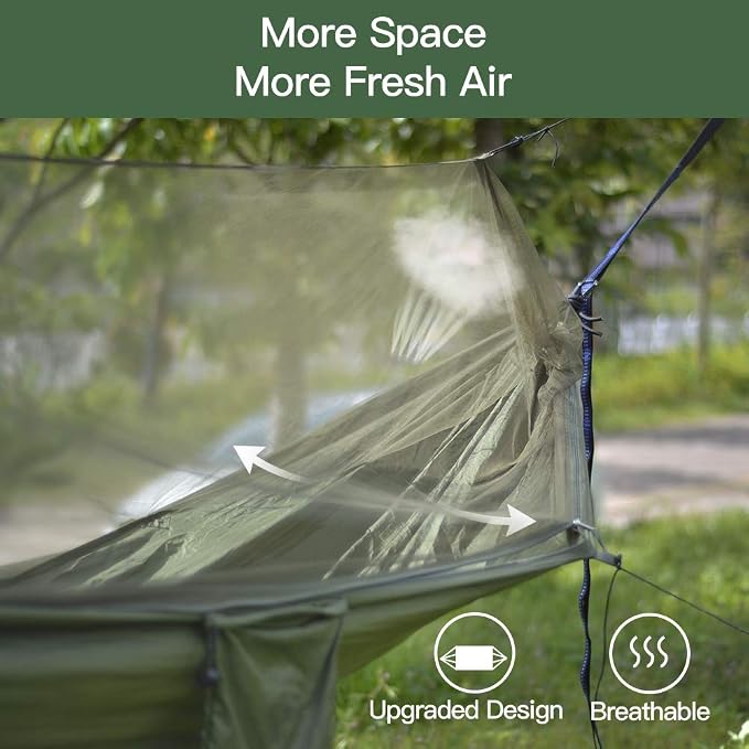 Miztli Camping Hammock with Net and Rain Fly, Portable Lightweight Outdoor - Image 3