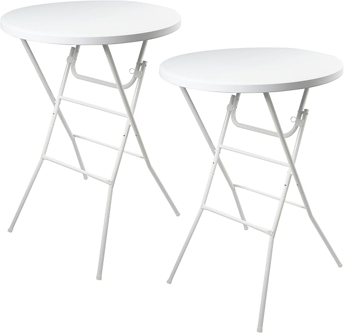 Folding Round Table, 32in Cocktail Table, High Top Table by aoole
