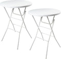 Folding Round Table, 32in Cocktail Table, High Top Table by aoole