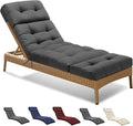 Outdoor Chaise Lounge Chair Cushion 74.4 x 22 x 4.7 Inches Non-Slip Lounge by Unknown