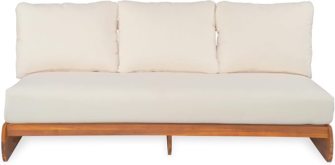 Christopher Knight Home Poppy Acacia Wood Outdoor 3 Seater Sofa - Image 4
