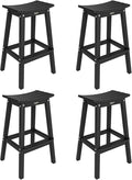 VINGLI 29 Inch Outdoor Bar Stools Set of 4, HDPE Weather Resistant Barstools by VINGLI