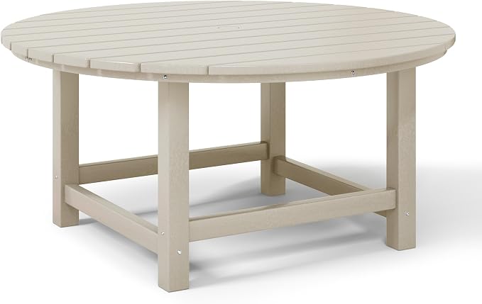 WestinTrends Malibu Low Outdoor HDPE Round Patio Coffee Table - Image 7