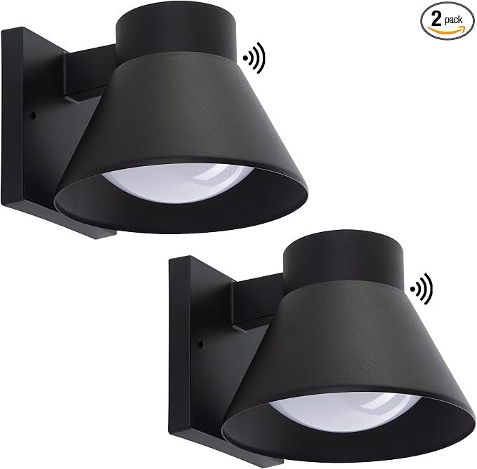 UME 2 Pack LED Outdoor Wall Light Fixtures, Dusk to Dawn Outdoor Wall Lantern by UME