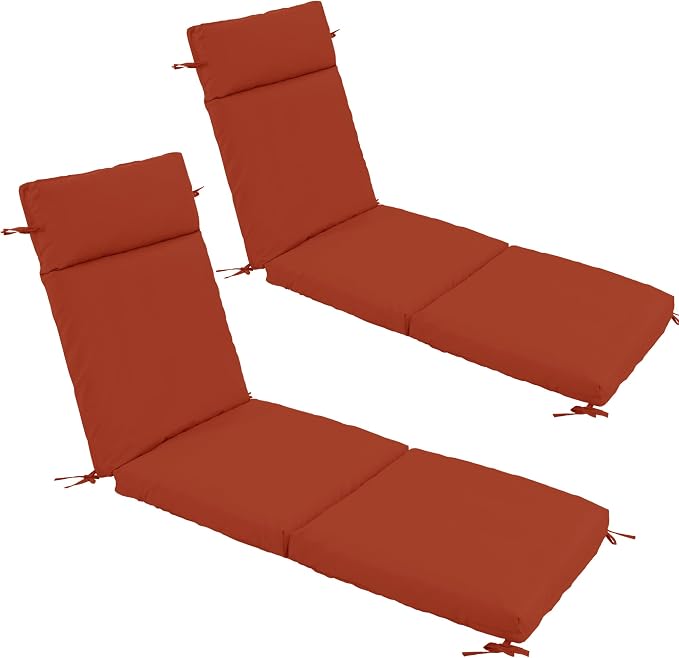 Chaise Lounge Cushion 72x21x3 Inch ?Set of 2 Outdoor Lounge Chair Cushions by Unknown