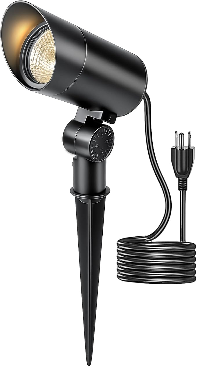 HIBOITEC 1 Pack 30W Outdoor LED Spot Lights 120V Plug in Flag Pole Light 3000LM by HIBOITEC