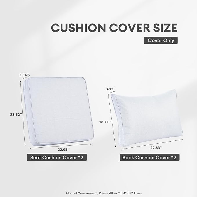 ovios Patio Cushion Covers, Waterproof Cushion Cover - Image 5