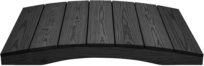 4 FT Black Amish Made Pinewood Heavy Duty Garden Bridge by Unknown