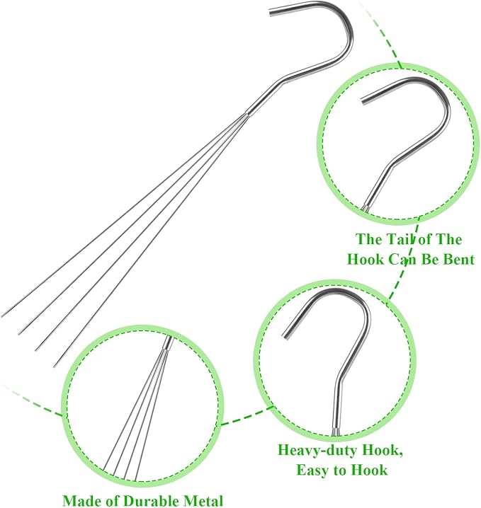 24 Pack Chain for Hanging Plants, 24 inch 4 Point Wire Plant Hangers for - Image 3