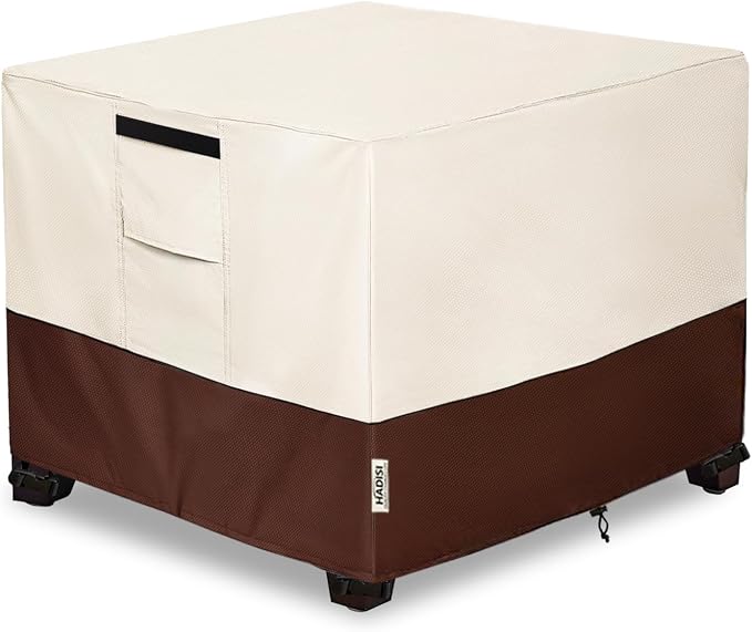 Patio Ottoman Cover Waterproof Square Outdoor Small Side Table Covers, Outdoor by Hadisi